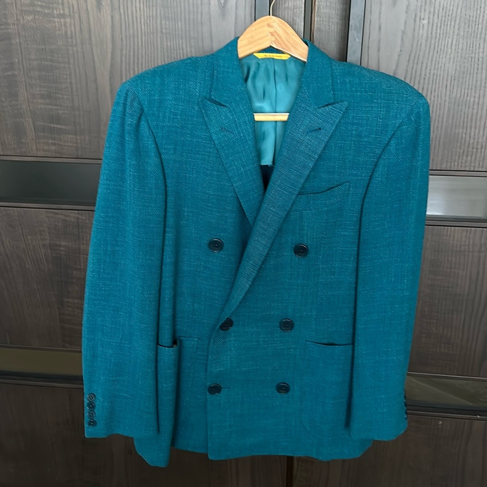 Canali Kei jacket, worn once, in teal
